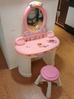 Little Girl's Step Two Fantsy Vanity Table and Stool