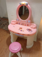 Little Girl's Step Two Fantsy Vanity Table and Stool