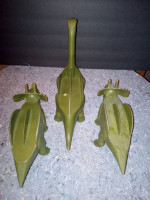 3 Dinosaur Taco Holders Army Green Color