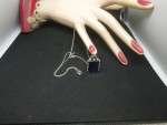Vintage onyx/lapis pendant necklace circa 1990