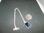 Vintage onyx/lapis pendant necklace circa 1990