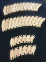 36 BRIO Wooden Railroad Small Large Toy Train Tracks Curved Pieces Lot