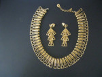 70's signed Monet choker & earrings