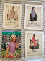 3 American Girl 18" Dolls & Books:  Felicity, Samantha & Kit!