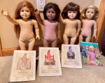 3 American Girl 18" Dolls & Books:  Felicity, Samantha & Kit!