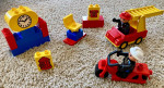 2 LEGO DUPLO Sets! Classic Vintage RARE Building Block Firefighter Set