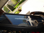 Large Atomic Indiglo air hockey table w/pucks and paddles