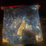 Lego bricks parts bulk Blue by the pound 2 lbs  sorted bricks