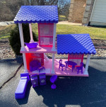 Large Cozy Cottage  Doll House wirh Furniture Barbie Size Dollhouse