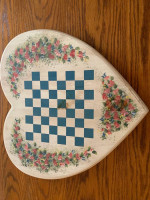 Checkers Board - Hand Painted Wood