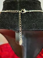 Vintage Silverplated Rhinestone Bib Necklace