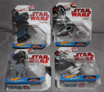 4 Hot Wheels Star Wars Y-Wing Millennium Falcon Slave 1 Assault Walker