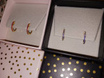 ARIEL GORDON Pavé 14k Sapphire and Ruby Huggies ~ Mint Condition