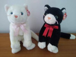 5 Cats & a Dog from TY Plush/Buddies Collection with creased Tag, each
