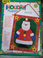 (4) Unopened Santa Felt Banner Activity Kits by Alex