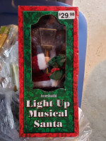 NIB! Vintage Light Up Musical Santa Forever Beautiful