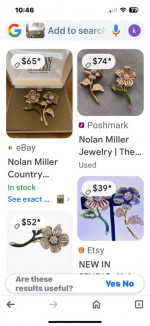 Nolan miller rose and crystal flower