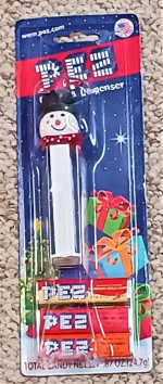 Christmas Snowman PEZ Collectible Dispenser & Candy Made In The USA