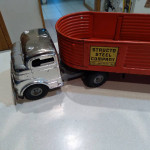 1950s Structo Tractor & 2 Trailers