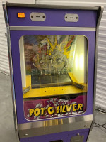 Pot O Silver Quarter Coin Pusher Arcade Game Machine! Works Great! Mon