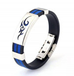Firm Price! Brand New in a Package Stainless Steel/Rubber Bracelet