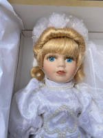 “Baby’s dream”, bride pair porcelain face dolls