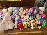 Lot of 38 Stuffed Animals including Several Build a Bears