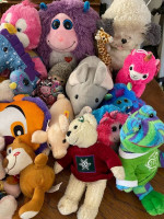 Lot of 38 Stuffed Animals including Several Build a Bears