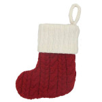 Knitted Mini Christmas Stocking with Letter "A"
