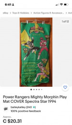 Vintage Power Rangers Mat - (Resale $20-selling for ONLY $6!!