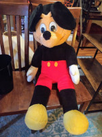 large stuffed Mickey Mouse