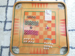 1960s Carrom Game Board #85 with Pieces