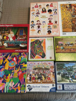 $6 Each or $40 for 7 Excellent Quality 1000 Piece Puzzles (Santa Sold)