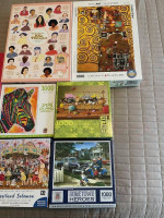 $6 Each or $40 for 7 Excellent Quality 1000 Piece Puzzles (Santa Sold)