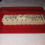 Vintage ,Double Six,  Dominoes in wooden box