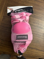 Bosoner Kids/Youth Knee Elbow Wrist Pads Pink Protective Gear Medium