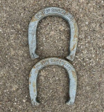 Top Ringer Pitching Horseshoes, 2-1/2lbs, Lot of 2, Vintage, USA Made