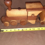 Solid wood, LARGE Train set with animals