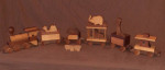 Solid wood, LARGE Train set with animals