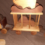 Solid wood, LARGE Train set with animals