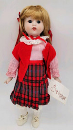 Heritage Collector's Doll Musical 15" Porcelain, Cloth Body