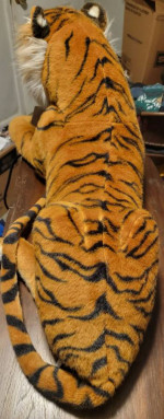 Huge Tiger plush stuffed animal life like excellent condition