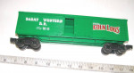 LIONEL 6-26192 GREAT WESTERN RR LINCOLN LOGS Wood Siding Box Car O/O27