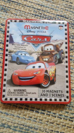 Disney Pixar CARS-Magnetic Fun-30 Magnets-Tin Box