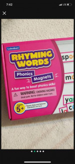 Rhyming words phonic Magnets