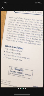 Rhyming words phonic Magnets