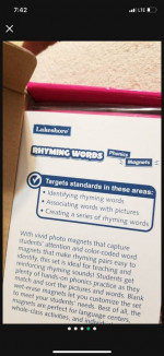 Rhyming words phonic Magnets