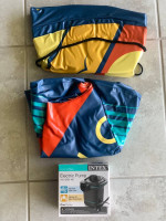 2 NEW Pool Floats with Electric Pump Inflater