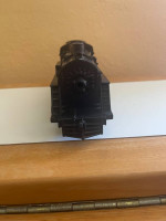 Lionel O-gauge switcher locomotive and coal car