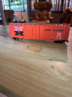 HO Box Car and power line poles